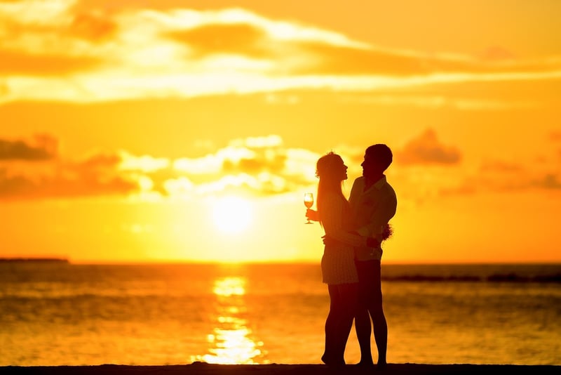 Couple at Sunset Beach